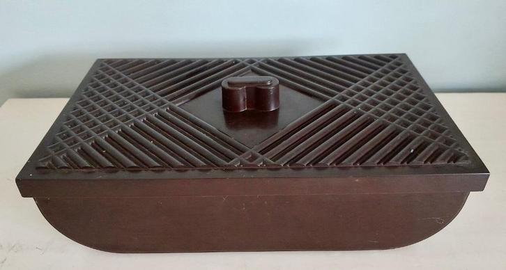 Vintage Philips sigarendoos bakeliet, jaren 30., Antiek en Kunst, Curiosa en Brocante, Verzenden