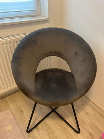 Stoel  Joop – Fluweel - Designstoel – Donkergrijs beschikbaar voor biedingen