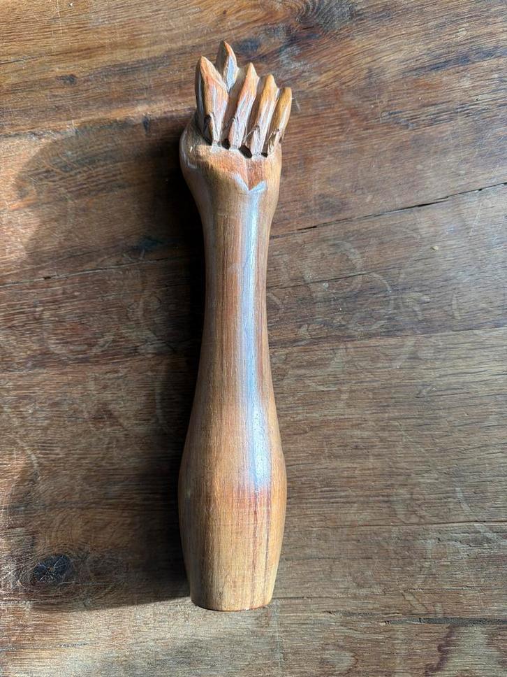 Antiek Houten Mano Figa - Brazilië of Peru, Antiek en Kunst, Kunst | Beelden en Houtsnijwerken, Ophalen of Verzenden