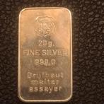 20g Fijne Zilveren Baar 999.0, Postzegels en Munten, Edelmetalen en Baren, Ophalen of Verzenden, Zilver