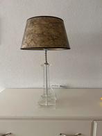 Elegante Tafellamp met Gouden Kap, Ophalen, Zo goed als nieuw, Glas, Minder dan 100 cm