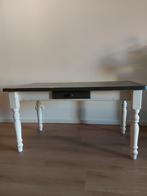 Eettafel grijs en wit opknapmodel 150 x 79cm gratis, Ophalen, Gebruikt, Rechthoekig, 50 tot 100 cm