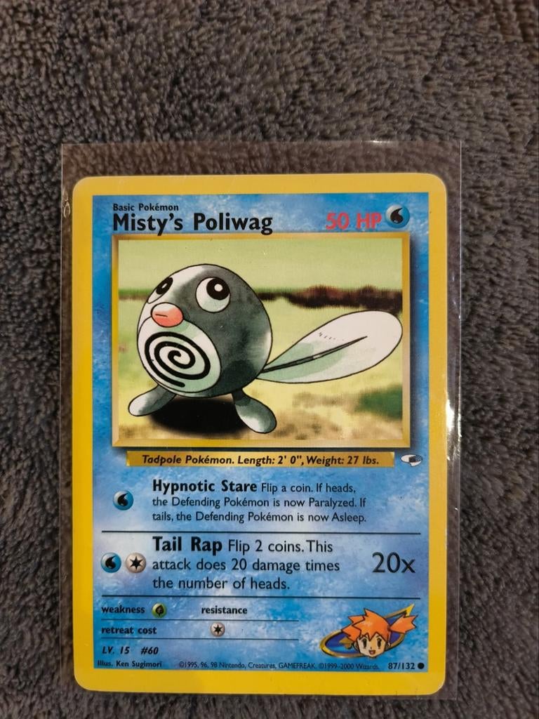 Pokemon: Misty's Poliwag 87/142 - Gym Heroes, Ophalen of Verzenden, Zo goed als nieuw
