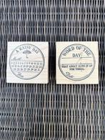 2 stempels van Catslife Press rainy day/word of the day, Ophalen of Verzenden, Nieuw, Houten stempel