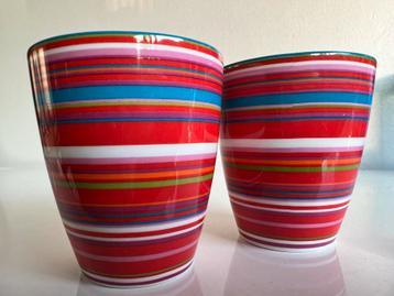 2 Iittala Origo Bekers Rood Roze Alfredo Häberli Nieuwstaat beschikbaar voor biedingen