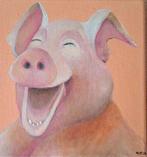 Schilderijen verzameld varkens, Ophalen of Verzenden