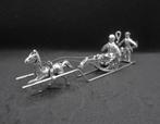 ZILVEREN MINIATUUR ARRENSLEE MET PAARD, Antiek en Kunst, Ophalen, Zilver