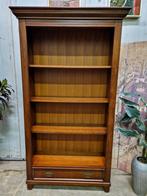 Klassieke Engelse boekenkast afm. 100x28cm en 199cm hoog., Ophalen, Zo goed als nieuw, 25 tot 50 cm