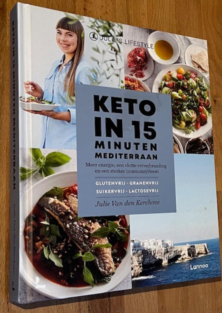 Juli Van den Kerchove. KETO in 15 minuten Mediterraan. 2021, Boeken, Kookboeken, Zo goed als nieuw, Voorgerechten en Soepen, Hoofdgerechten