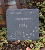 Leistenen Gedenksteen voor konijn met persoonlijke gravure, Dieren en Toebehoren, Ophalen of Verzenden, Nieuw, Overige typen