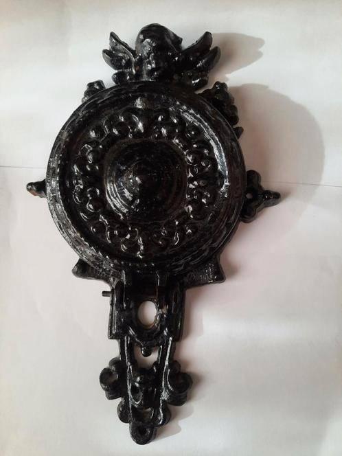 zwart gietijzeren muurkandelaar - kaarsenhouder, Huis en Inrichting, Woonaccessoires | Kandelaars en Kaarsen, Gebruikt, Kandelaar