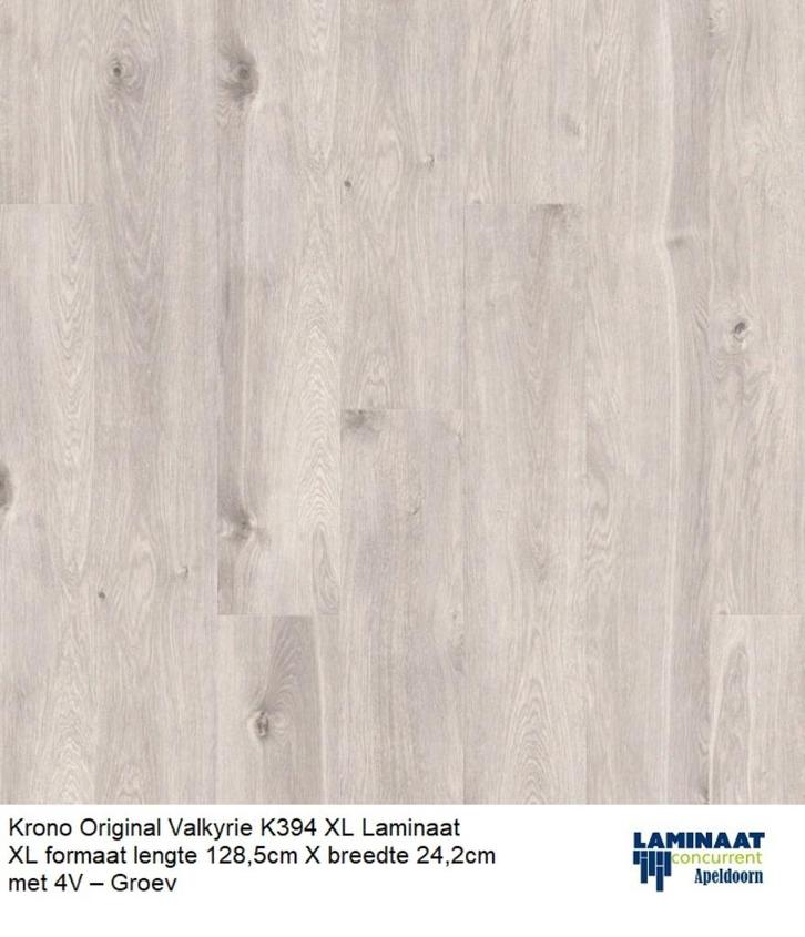68m2 Laminaat Valkyrie K394 24cm brede 8mm dik = €795, Huis en Inrichting, Stoffering | Vloerbedekking, Zo goed als nieuw, Laminaat
