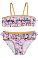 H&M Bikini Topje Broekje Lichtroze Vlinders Roze Mt 122, 128, Kinderen en Baby's, Kinderkleding | Maat 122, Meisje, Ophalen of Verzenden