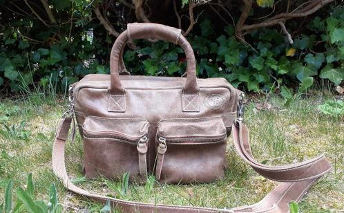 MicMac. Leren cowboytas. Bruin., Sieraden, Tassen en Uiterlijk, Tassen | Damestassen, Gebruikt, Schoudertasje, Bruin, Ophalen of Verzenden