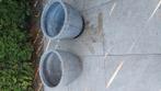 2 stenen bloempotten 42 hoog, diameter 45, Ophalen, Steen, Minder dan 60 cm, Rond