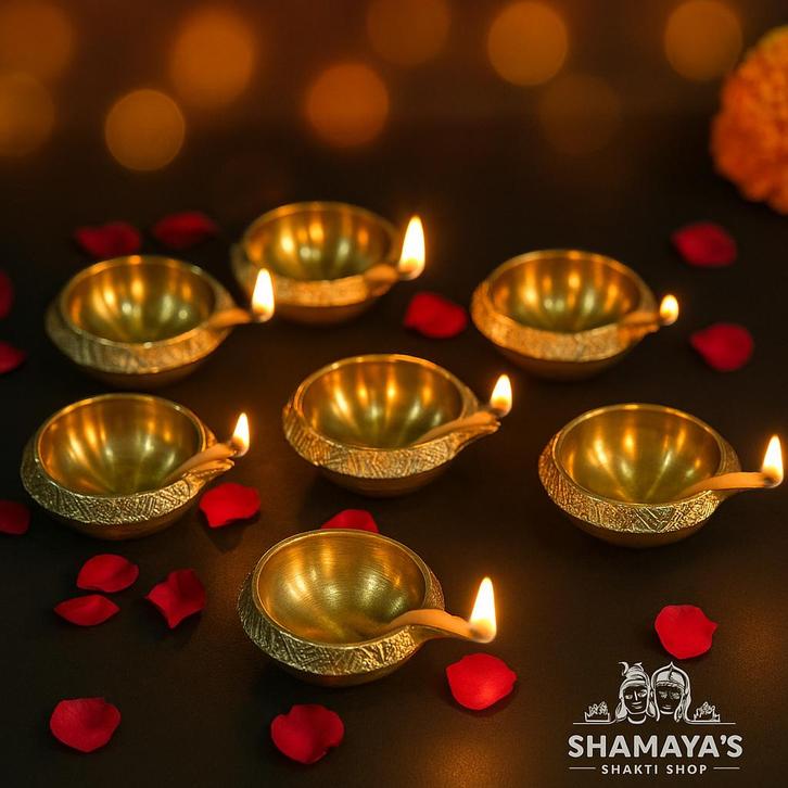 Kuber Diya - Diwali Oil Diya Set of 7, Huis en Inrichting, Woonaccessoires | Boeddhabeelden, Nieuw, Ophalen of Verzenden