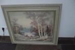 te koop 2 mooie schilderijen  met mooie lijst  zgan, Ophalen of Verzenden, Zo goed als nieuw, Schilderij, Minder dan 50 cm
