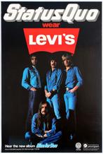 Levi's Status Quo poster - 1976 - overdruk, Rechthoekig Staand, Verzenden, Nieuw, A1 t/m A3