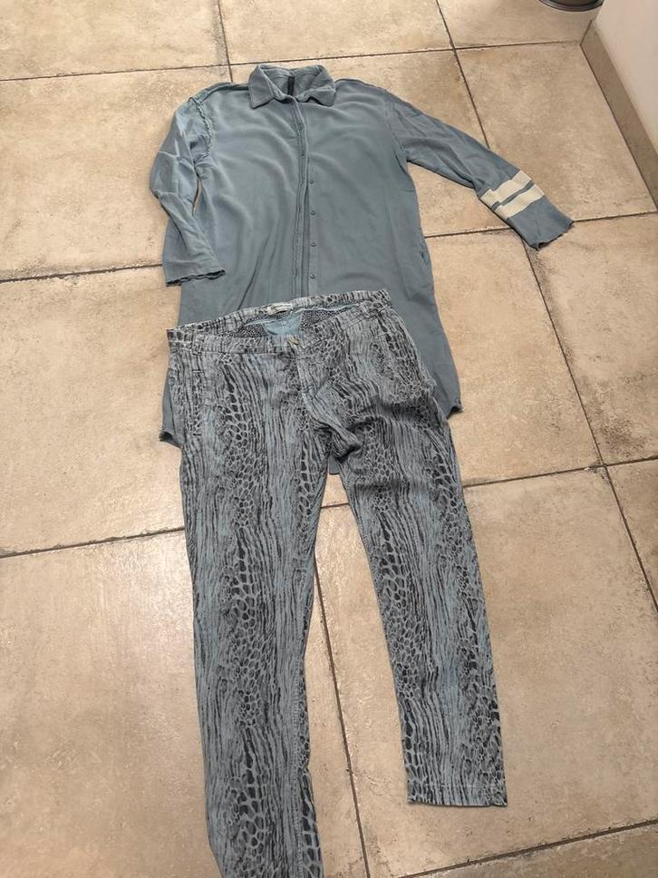 Summum Broek Maat 46, Kleding | Dames, Broeken en Pantalons, Zo goed als nieuw, Maat 46/48 (XL) of groter, Blauw, Lang, Ophalen of Verzenden