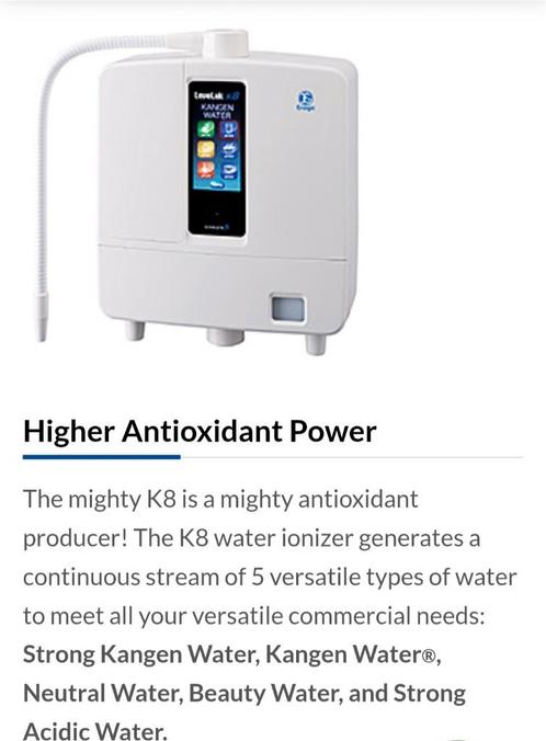 Leveluk Kangen8 machine water filter & ionizer, Huis en Inrichting, Keuken | Keukenbenodigdheden, Nieuw, Ophalen of Verzenden
