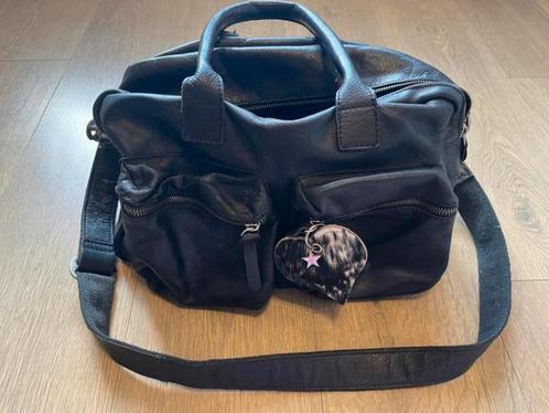 LEREN COWBOYSBAG schoudertas ZWART LEER ZGAN VASTE PRIJS, Sieraden, Tassen en Uiterlijk, Tassen | Schoudertassen, Zo goed als nieuw