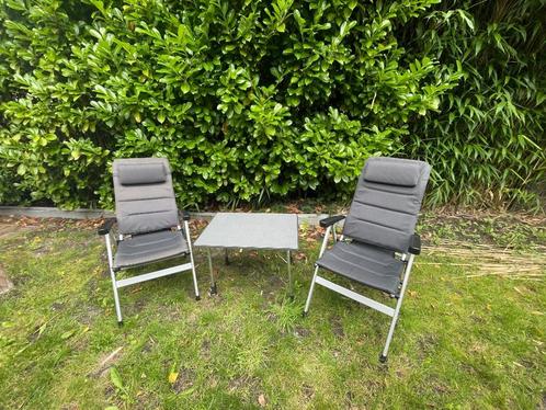 Camping klapstoelen en tafel, Caravans en Kamperen, Kampeermeubelen, Gebruikt, Campingstoel, Ophalen