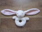 Nature Planet zacht wit - roze pluche rammelaar konijn, Ophalen of Verzenden, Nieuw, Konijn