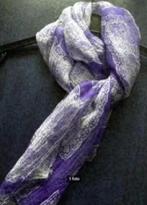 Blauw met grijze shawl, das, sjaal, damessjaal; 160 * 34 cm, Kleding | Dames, Mutsen, Sjaals en Handschoenen, Ophalen of Verzenden