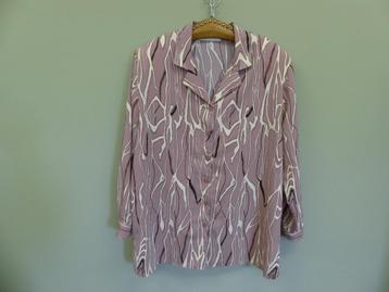 Vintage dames blouse licht paars lange mouwen | HIP 2eHands