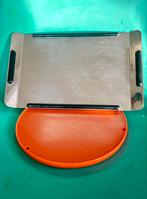 Vintage space age chrome dienblad jaren 60 serveerschaal, Ophalen of Verzenden, Gebruikt, Rechthoekig, Metaal