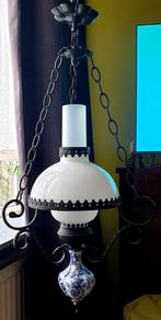 Vintage delfts blauwe hanglamp, Antiek en Kunst, Antiek | Lampen, Ophalen of Verzenden