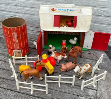 Vintage Fisher Price boerderij 70 s 80’s met dieren beschikbaar voor biedingen