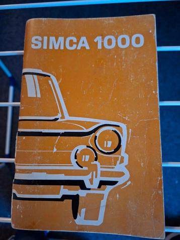 Simca 1000 Documentatie/Handleiding beschikbaar voor biedingen