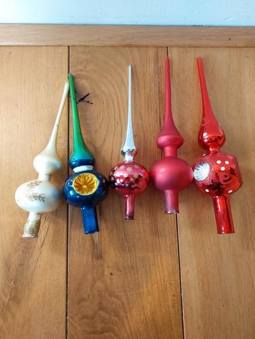 Glazen kerstpieken  beschikbaar voor biedingen