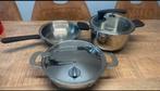 Tupperware pannenset, Ophalen of Verzenden, Zo goed als nieuw, Rvs, Pannenset