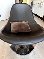 Tirup draai fauteuil zwart leer vintage, Huis en Inrichting, Fauteuils, Ophalen, Zo goed als nieuw, Leer, 50 tot 75 cm