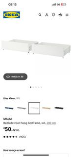 2 bedlades ikea, Eenpersoons, Wit, Ikea malm, Ophalen of Verzenden