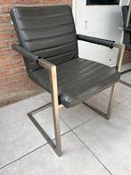 Eetkamerstoelen 6 stuks kunstleer rvs poten, Huis en Inrichting, Stoelen, Ophalen, Gebruikt, Vijf, Zes of meer stoelen