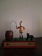 Oud speelgoed clown, hond springt door hoepel, Antiek en Kunst, Ophalen of Verzenden