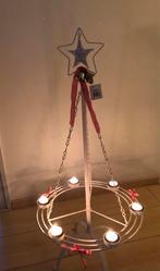 Kerst kroonluchter / wachinelichtjes met standaard, 50 tot 75 cm, Wit, Nieuw, Ophalen of Verzenden