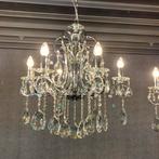 6 lichts zilver en goud hanglamp kroonluchter chandelier NEW, Huis en Inrichting, Nieuw, Ophalen of Verzenden, Glas, 50 tot 75 cm