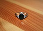 Ring elegante ovale zwart bergkristal mt 18,1 mm, Sieraden, Tassen en Uiterlijk, Ringen, Met kristal, Zwart, Zo goed als nieuw