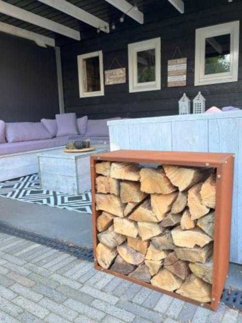 Cortenstaal haardhout opslag - diverse afmetingen, Tuin en Terras, Bergingen en Tuinkasten, Nieuw, Overige typen, Metaal, Ophalen of Verzenden