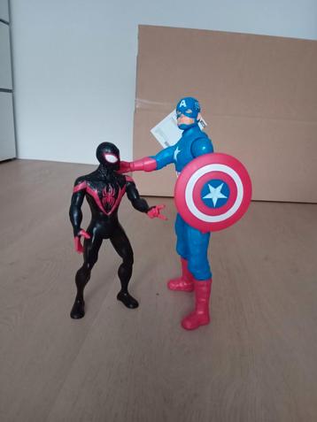 Marvel Captain America en Miles Morales actiefiguren  beschikbaar voor biedingen