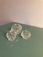 Vintage | Snowballs kandelaars - Kosta Boda - 3 stuks, Ophalen of Verzenden, Zo goed als nieuw, Overige materialen, Minder dan 25 cm