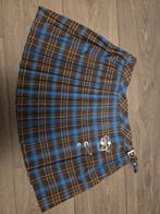 Geruite rok - Blauw/Zwart/Oranje, Kleding | Dames, Rokken, Maat 38/40 (M), Blauw, Ophalen of Verzenden, Zo goed als nieuw