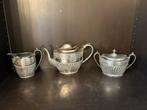 Antieke Verzilverde Theeset - Theepot, Melkkan & Suikerpot, Verzenden