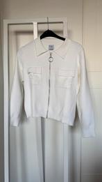 Merkvest knit dames, Ophalen of Verzenden, Gedragen, Maat 42/44 (L), Wit