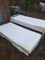 Onderschuifbed als nieuw incl 2 matrassen, Huis en Inrichting, Ophalen, 90 cm, Eenpersoons, Wit
