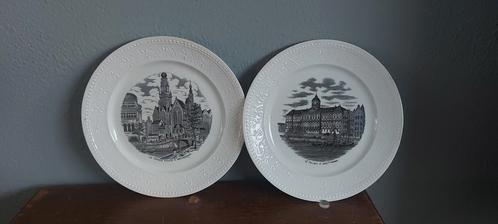 2 bordjes Amsterdam van societe ceramique, Antiek en Kunst, Antiek | Servies los, Ophalen of Verzenden